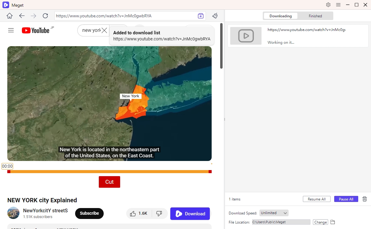 Convertitore Meget clicca per scaricare il video