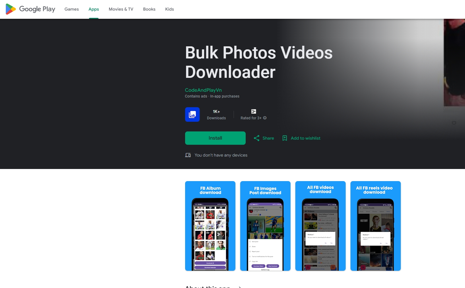 bulk photos videos downloader