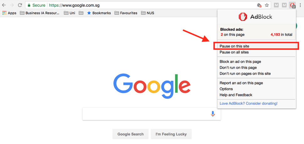 disable adblock
