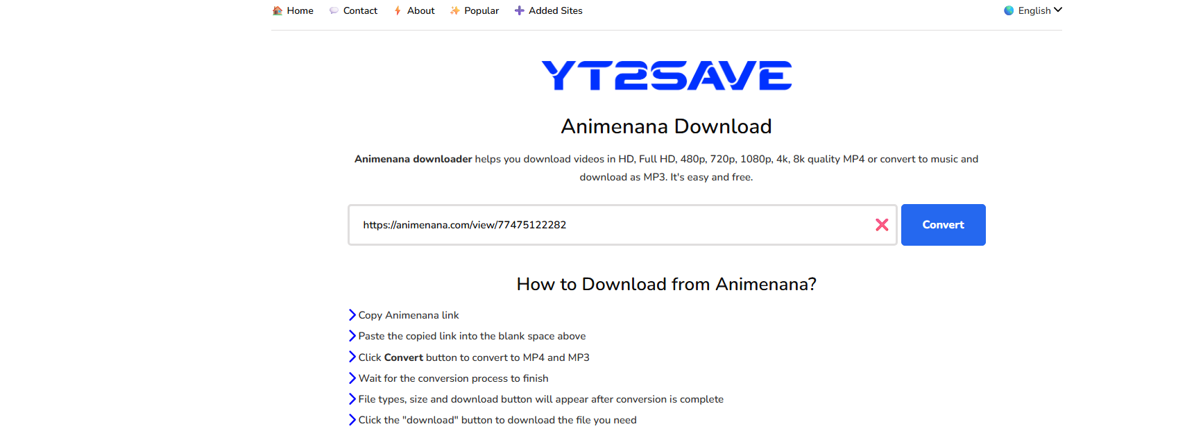 download animenana video with online downloader