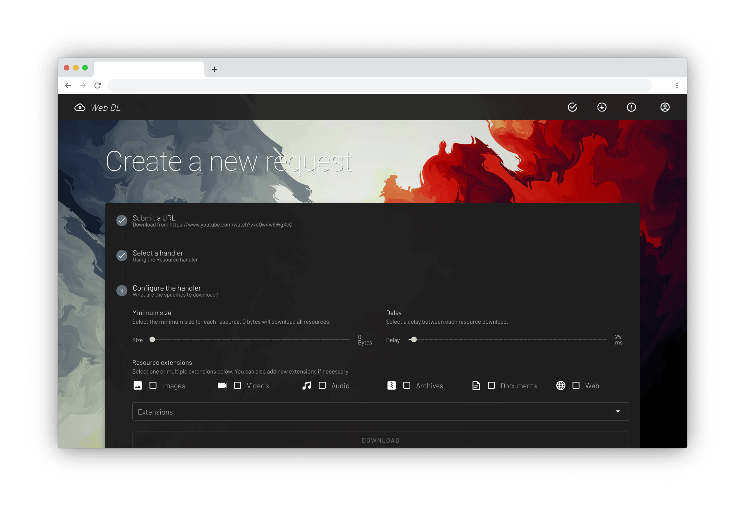 download media with web dl