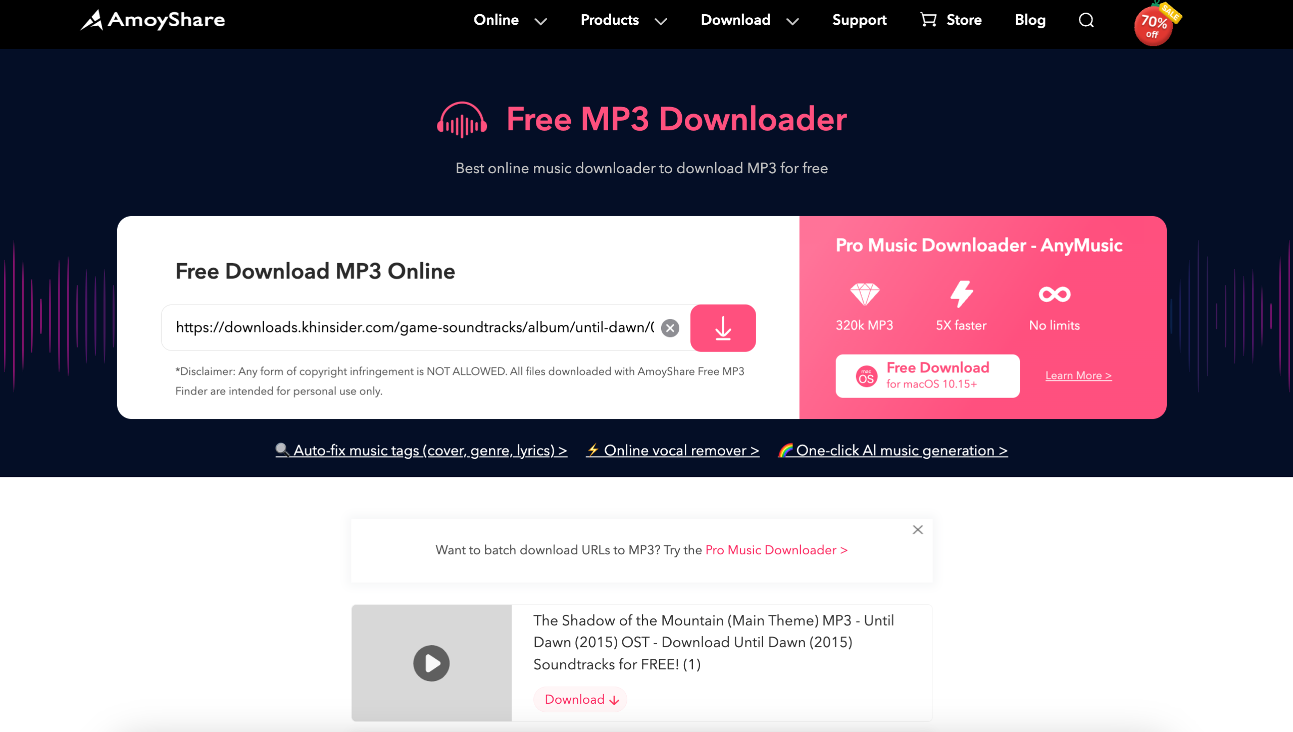 Téléchargez la bande originale de Until Dawn avec un téléchargeur MP3 en ligne.