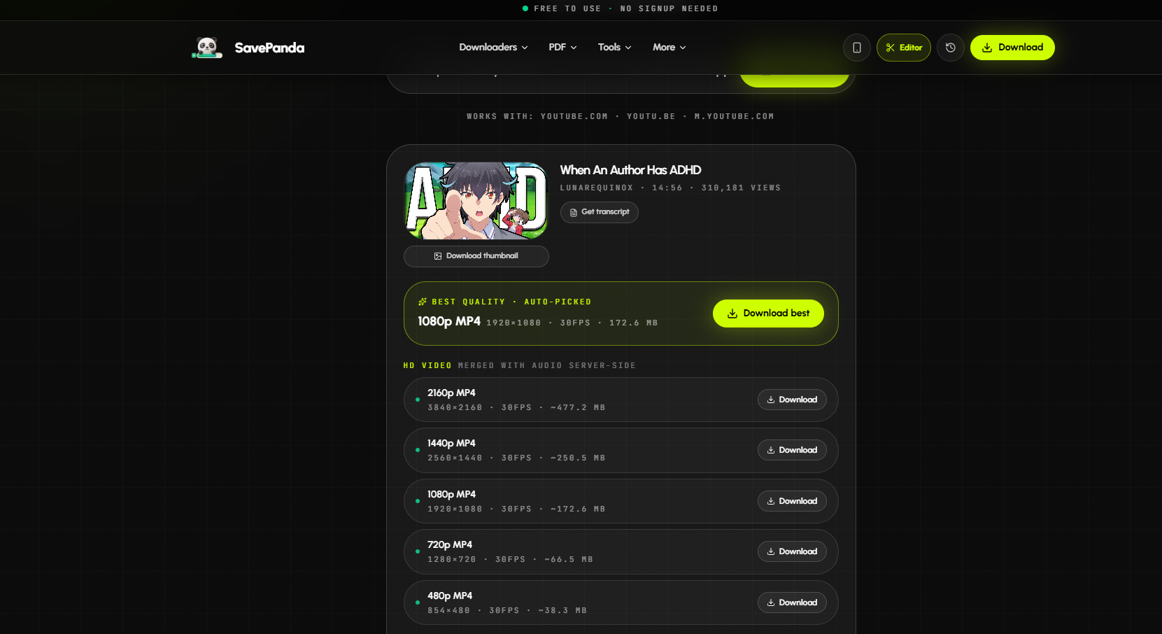 download video from savepanda