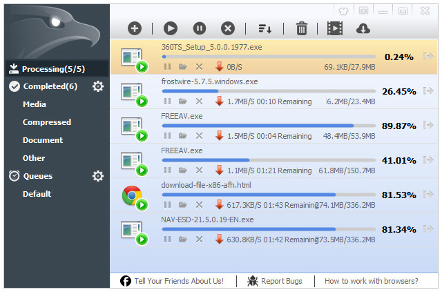 eagleget download files