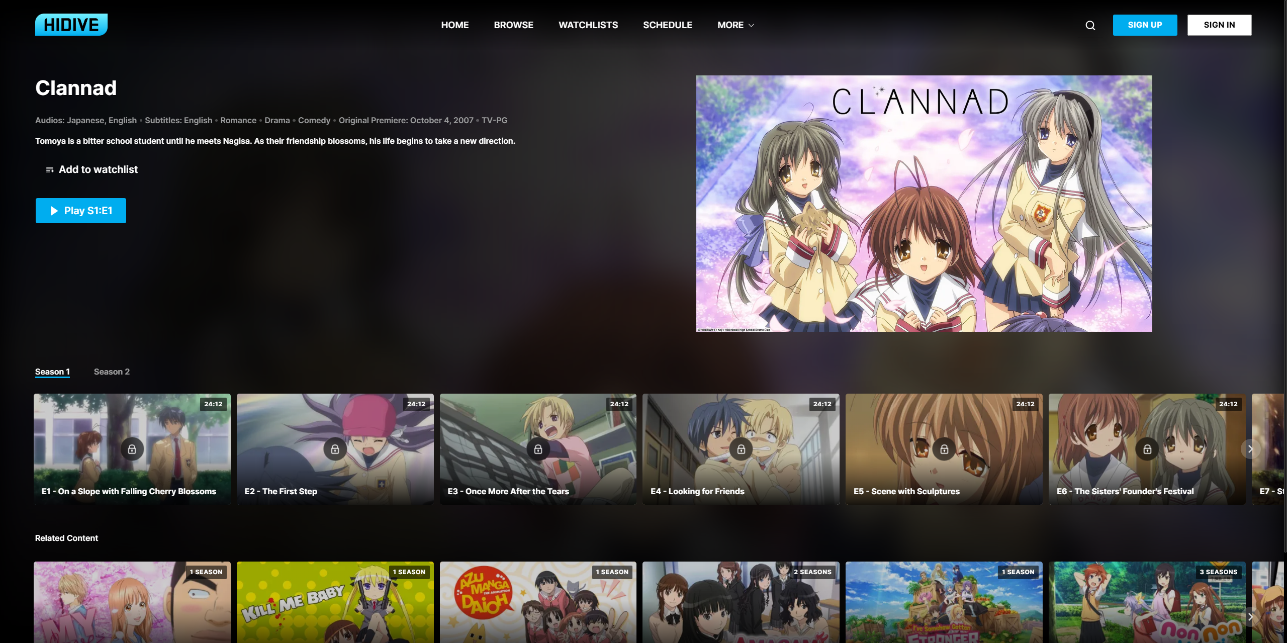 hidive clannad