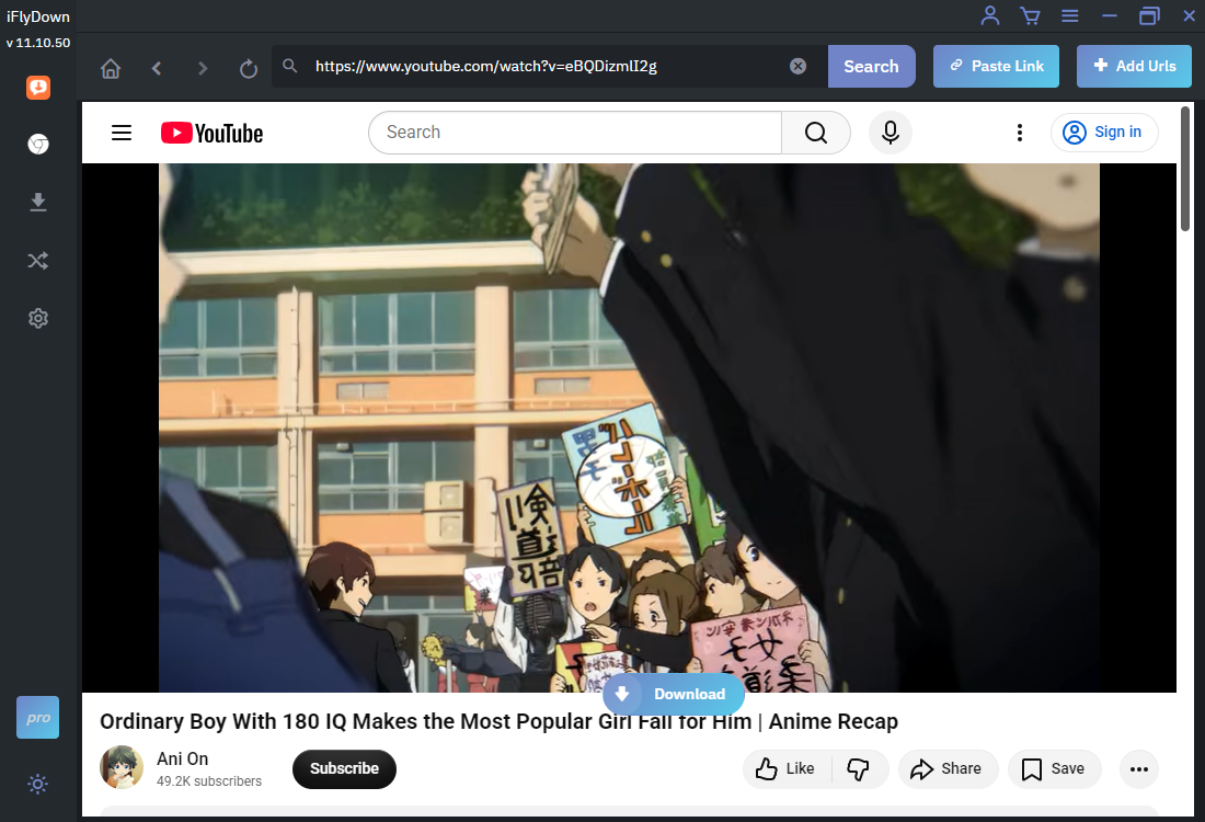 iflydown download youtube video