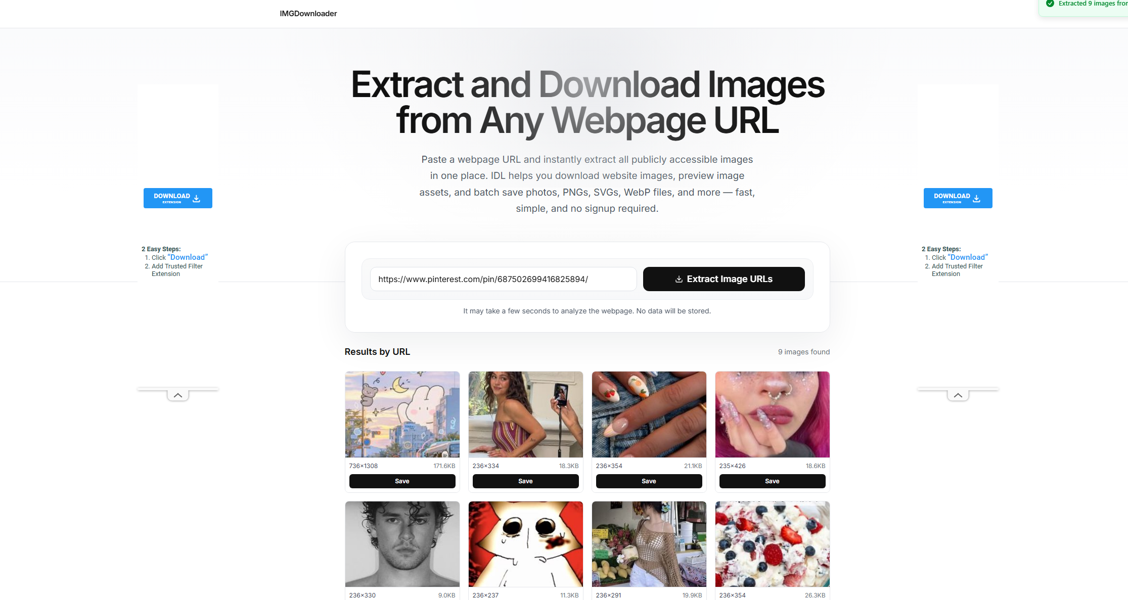 imgdownloader download pinterest image