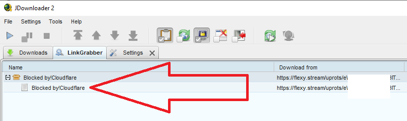 jdownloader blocked by cloudflare