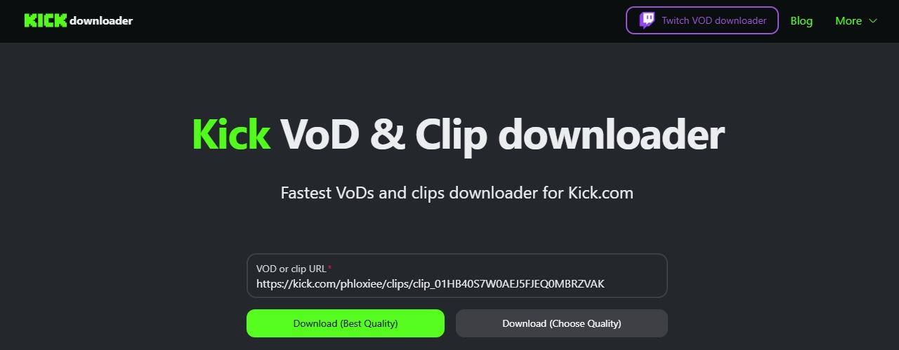 kick online downloader