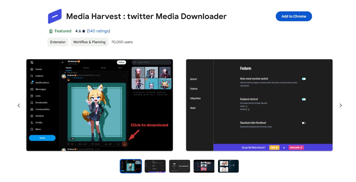 media harvest download from x