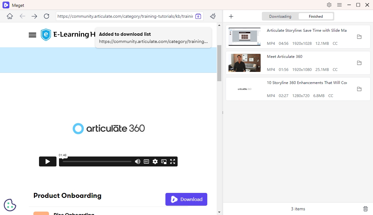 meget bulk download articulate videos