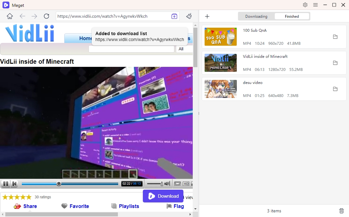 meget download vidlii videos