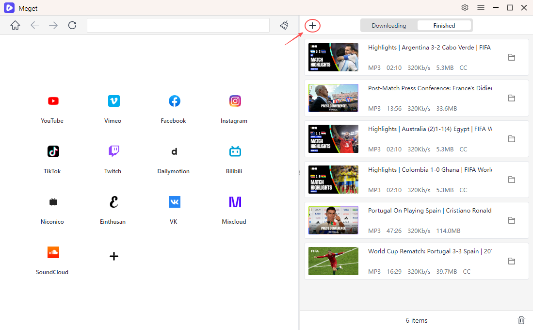 meget extract audio from video