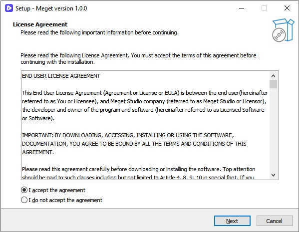 meget install agreement