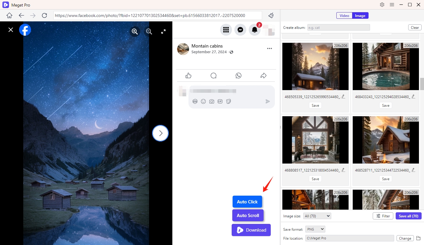 meget pro auto click album pour détecter les images