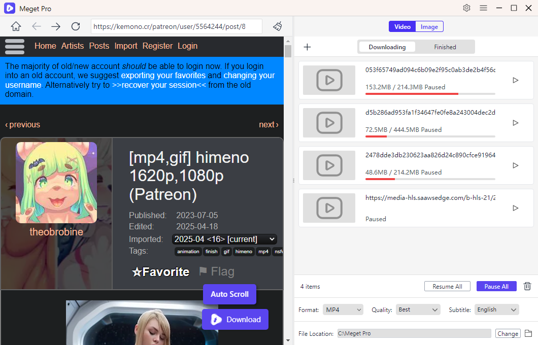 meget pro download kemono