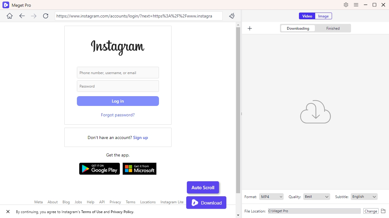 muito pro log in instagram