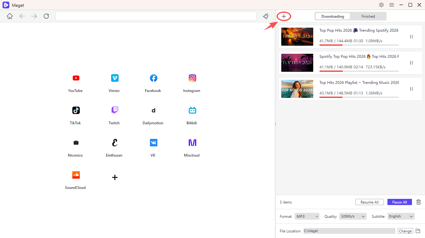 meget rip sound from youtube videos