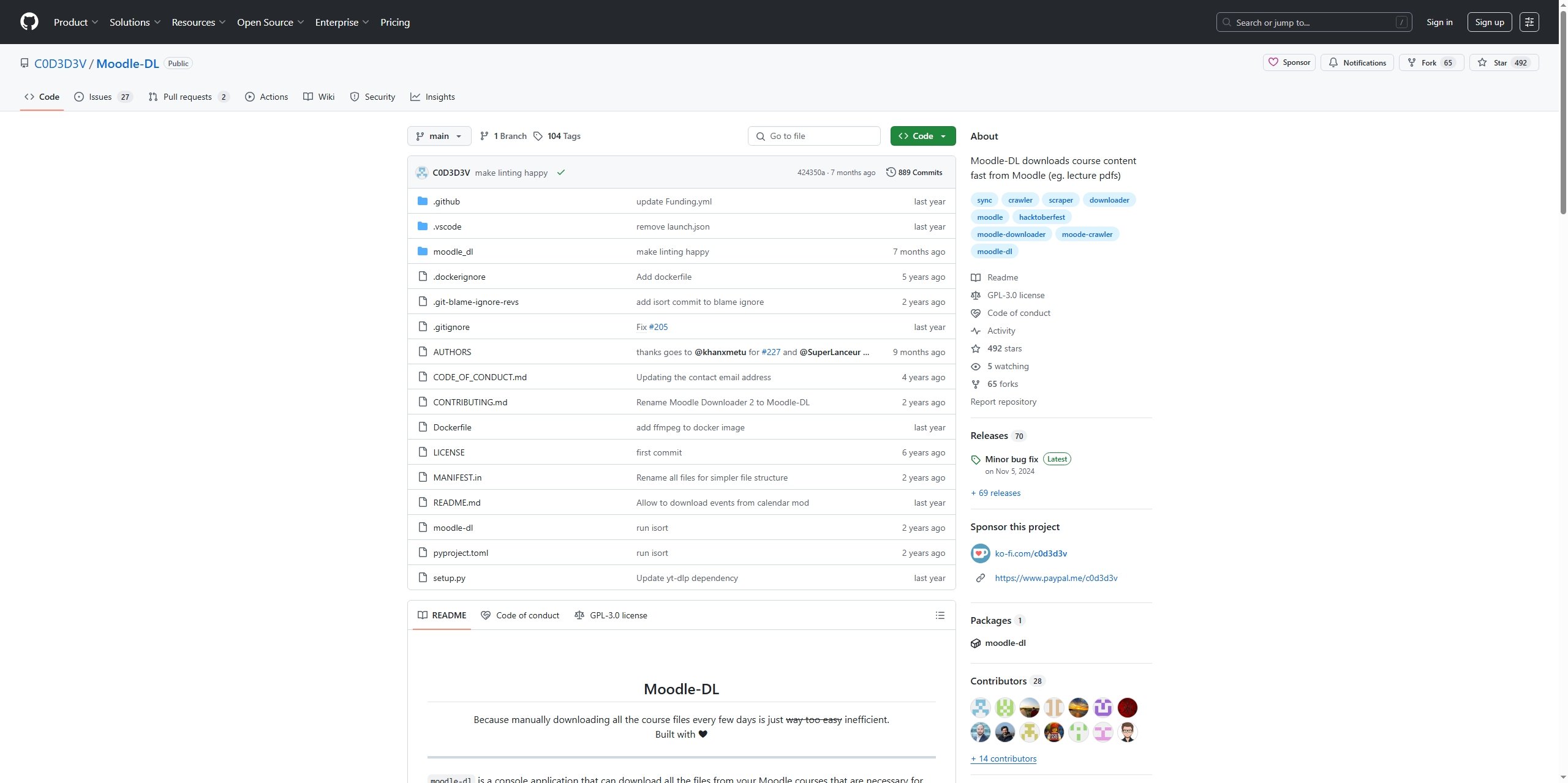 Moodle dl