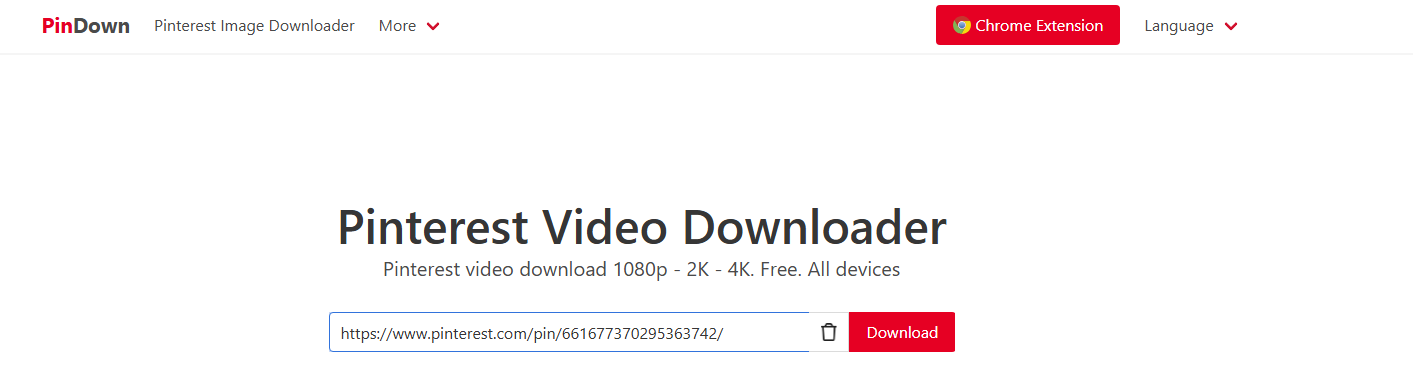 pindown download pinterest video